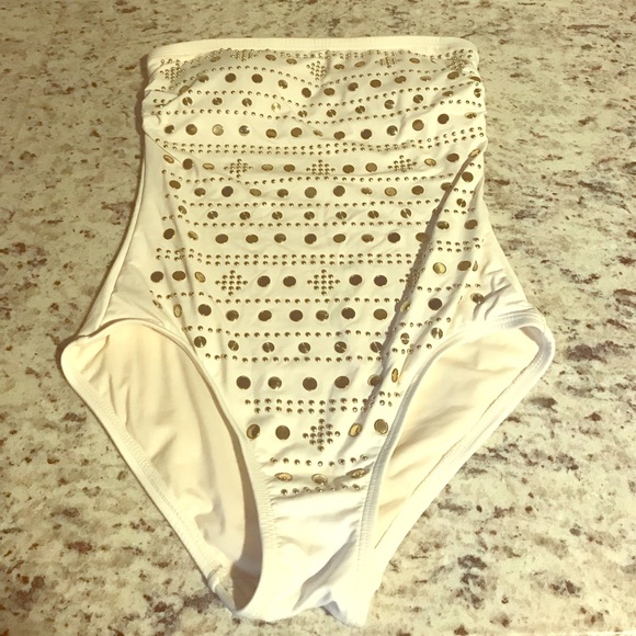 Michael Kors Other - Michael Kors white and gold bathing suit NEW